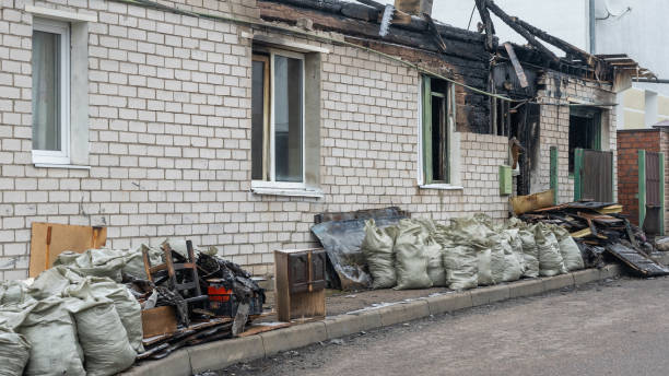 Professional Fire Damage Repair technician working in Thornton, PA